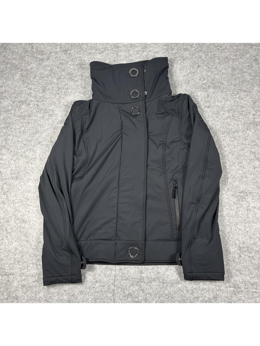 Vintage Lululemon Audrey Jacket Black Y2K High Snap Collar Size 6
